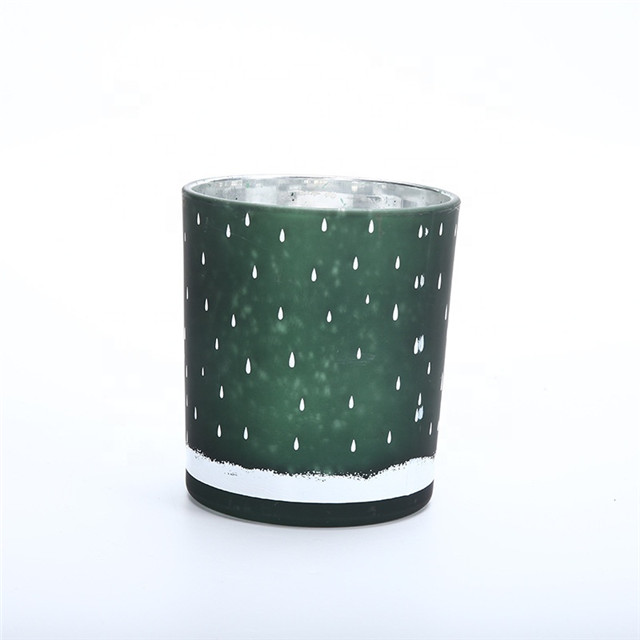 Christmas Large Unique Green Candle Container