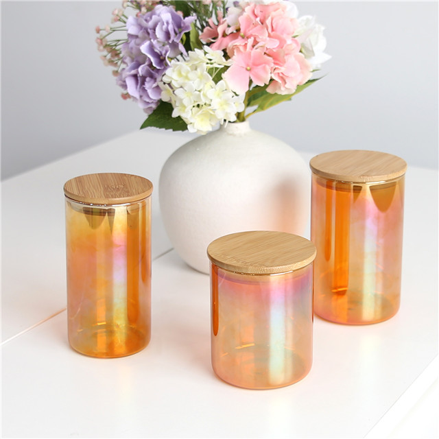 Heat Resistant Custom Iridescent Candle Jar