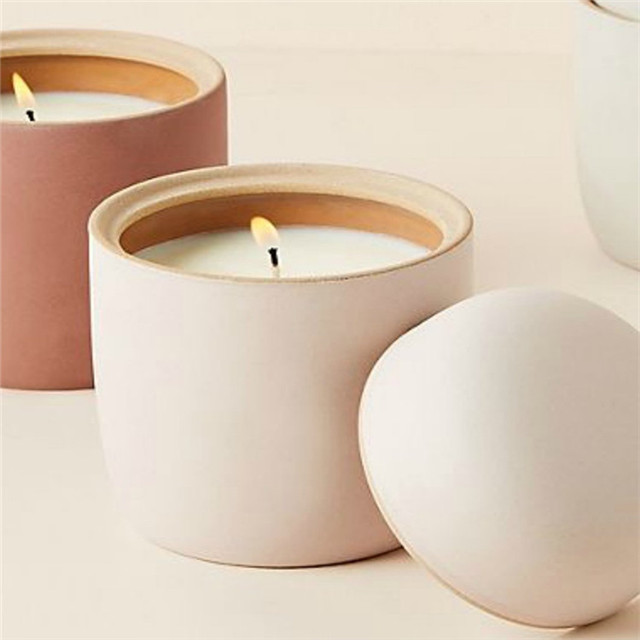 Ceramic Matte Custom Wedding Candle Container
