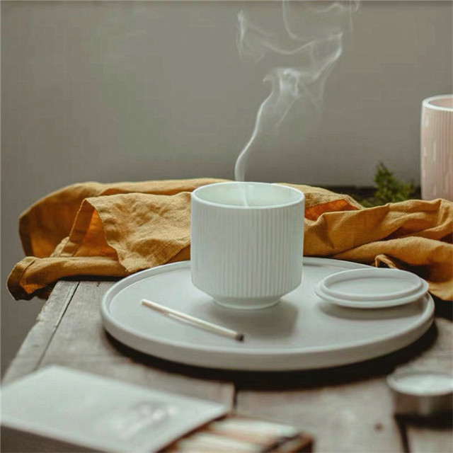 Minimalism Style Matte Ceramic Candle Jar