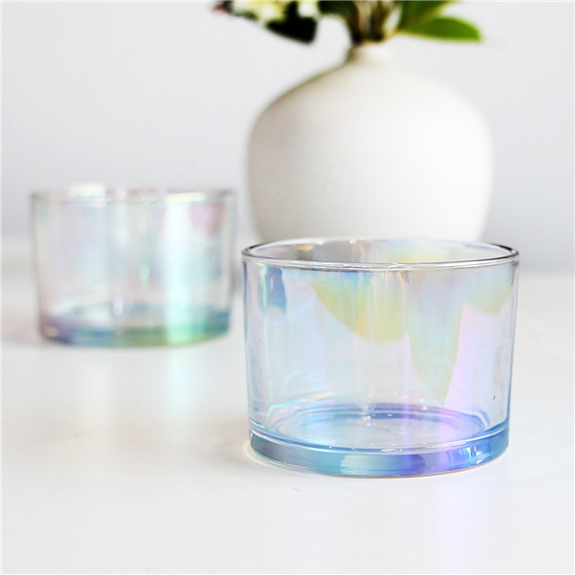 Iridescent Large Wide Mouth Candle Jar