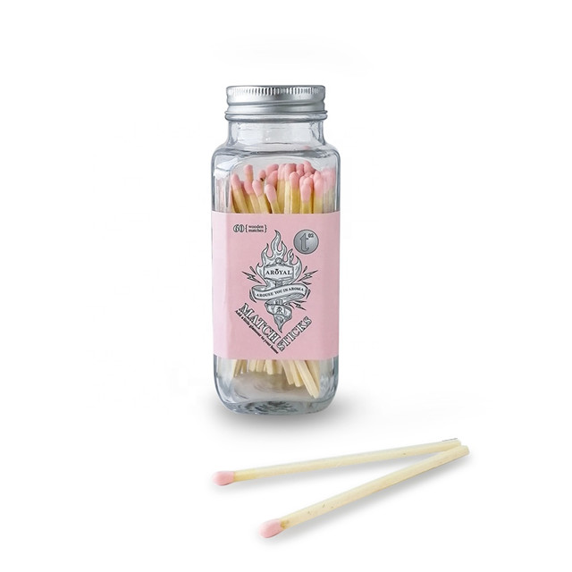 Long Pink Safety Bottled Matchsticks Gift Custom
