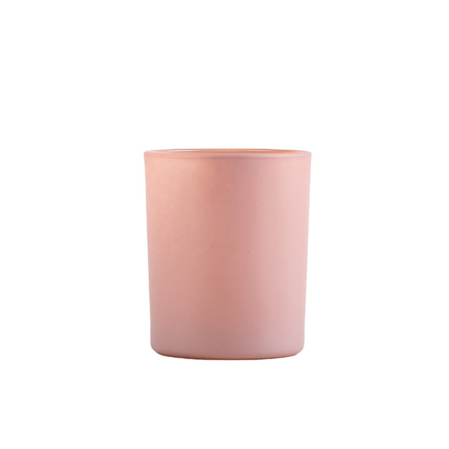 Frosted Candle Container With Wooden Lid