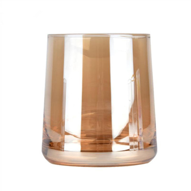 Luxury Iridescent Clear Glass Candle Jar With Lid