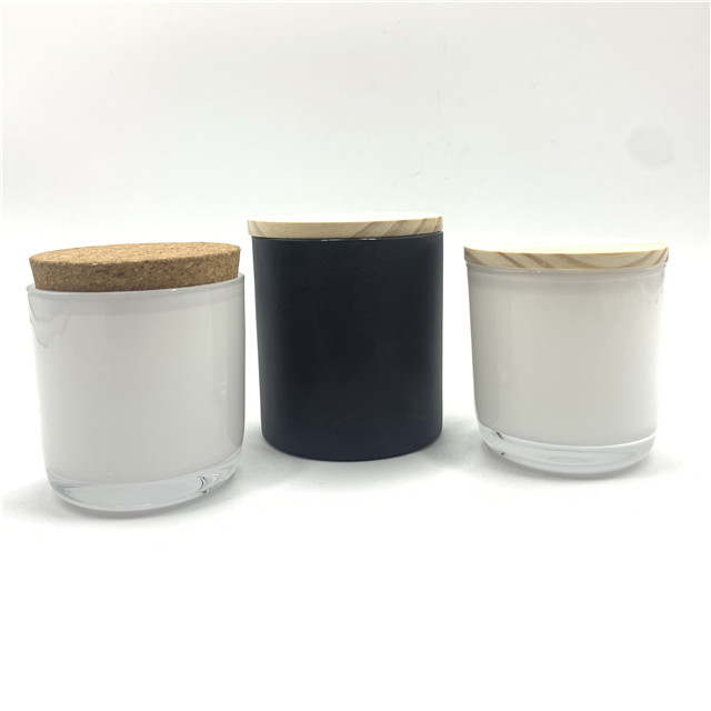  Luxury Matte Black Glass Candle Jar