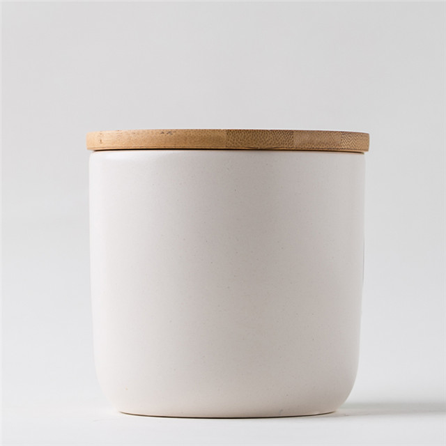 Custom Ceramic Candle Jar With Lid