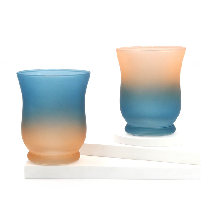 Personalised Two-Tone Frosted Candle Vessel