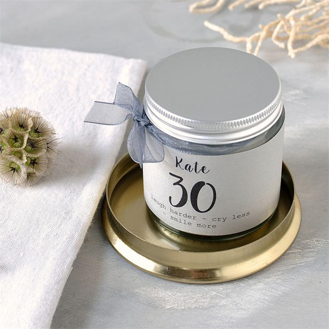 Cosmetic Round Customized Clear Glass Candle Jar