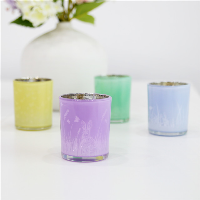 Creative Color Spraying Pastel Candle Jar