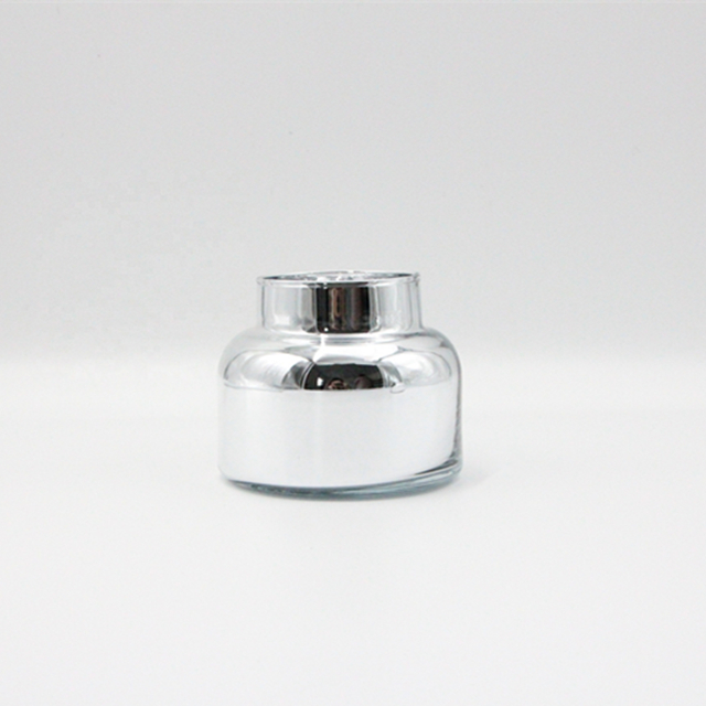 Silver Lightweight Ornate Shiny Candle Jar