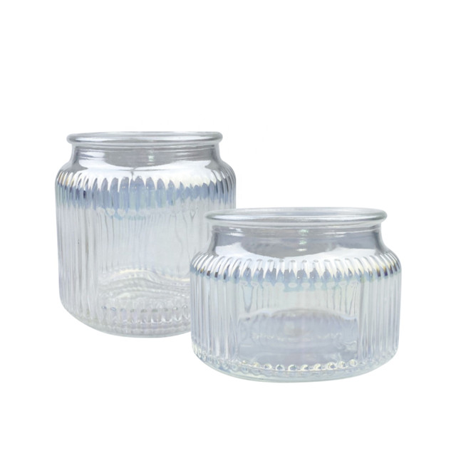 Transparent Clear Design Large Candle Jar