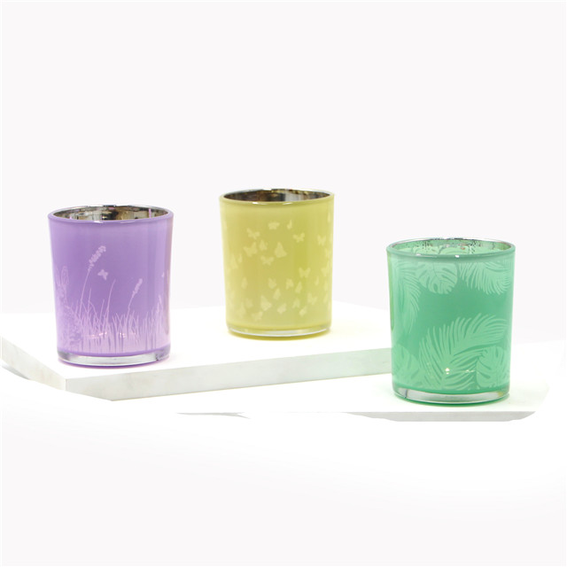 Creative Color Spraying Pastel Candle Jar