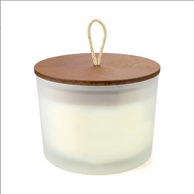 Three Wick Frosted Candle Jar For Room Decoration