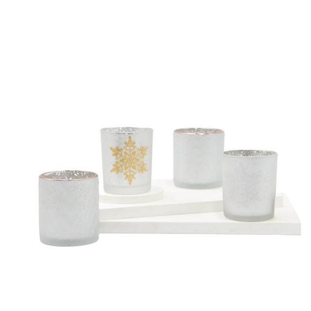 Personalised Frosted Candle Vessel Christmas
