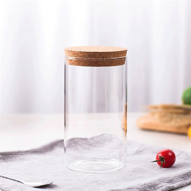 Clear Candle Jar With Cork Lid