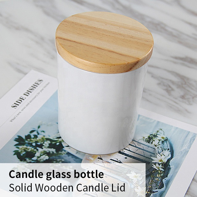 Luxury Candle Holder With Wooden Lid Home Decor