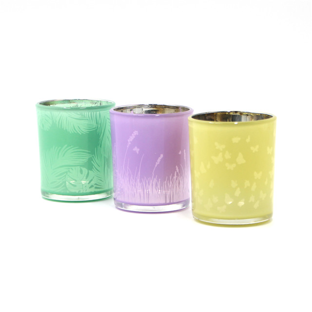 Creative Color Spraying Pastel Candle Jar
