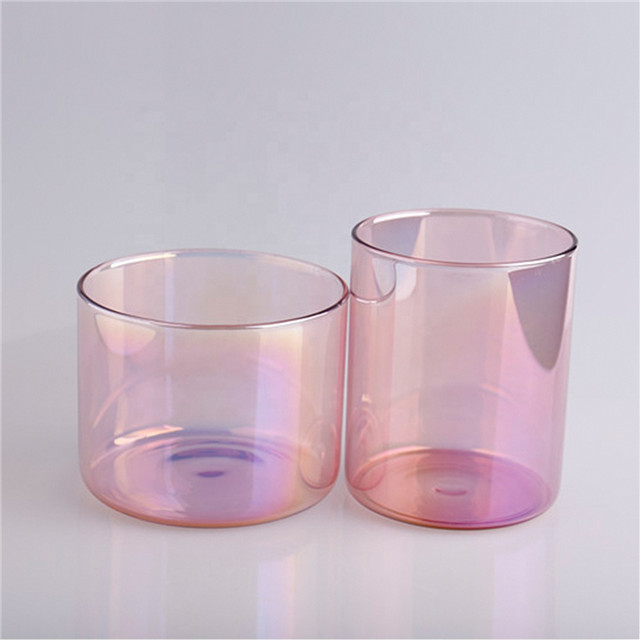 Custom Scented Iridescent Glass Candle Jar