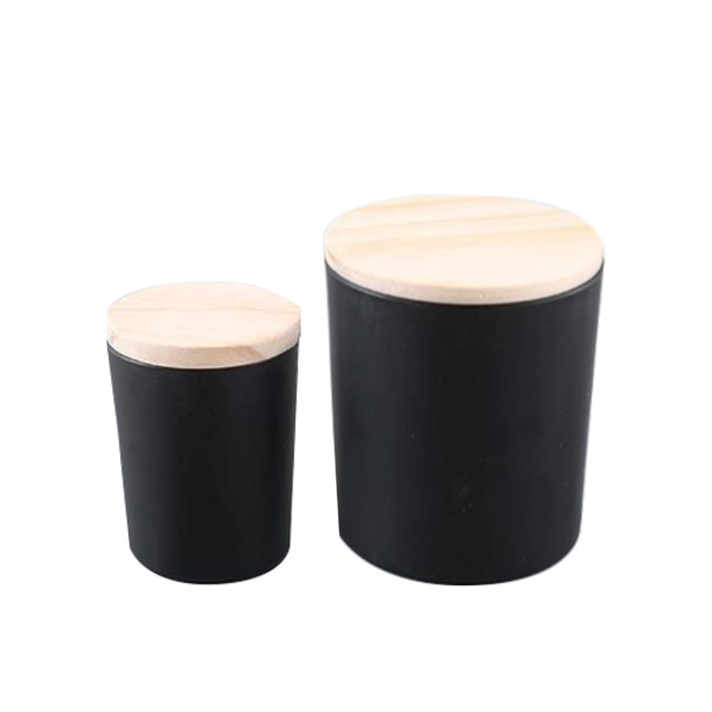 Matte Black Candle Jar With Lid